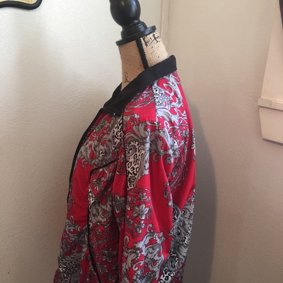 Vintage 80s Kim Rogers Full Zip Floral Jacket - Picture 4 of 7